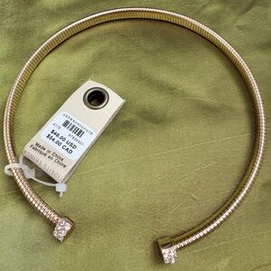 Anthropologie Gold-Tone Choker with Crystal Accents